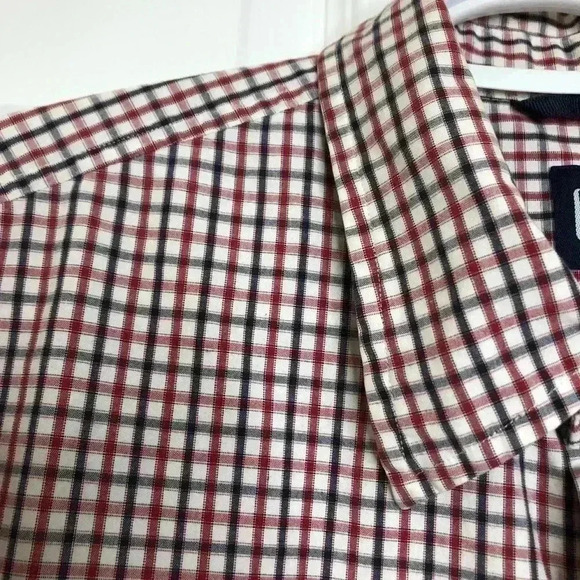 GAP  Dress Shirt White/Red/Black Size Large - Picture 7 of 16